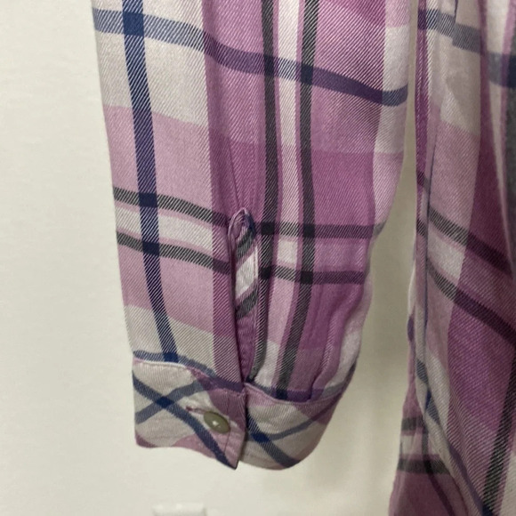 J Jill Plaid Gorpcore Button Down Cowgirl Western Tunic Length Shirt Size XS - Picture 7 of 10